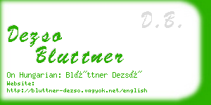 dezso bluttner business card